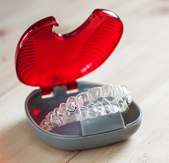 Invisalign trays in case